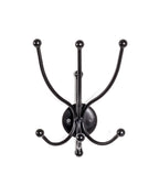 HAKU Möbel Wandgarderobe aus Metall in Schwarz 19 x 14 x 29 cm