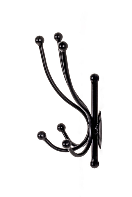 HAKU Möbel Wandgarderobe aus Metall in Schwarz 19 x 14 x 29 cm