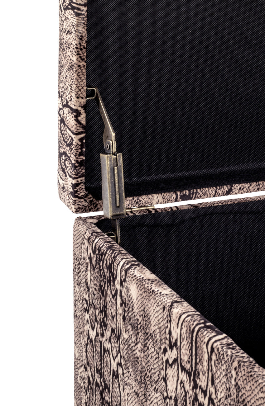 HAKU Möbel Sitztruhe aus Textil klappbar in Gold 65 x 40 x 42 cm