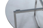 HAKU Möbel Couchtisch aus Metall Füsse höhenverstellbar in Silber