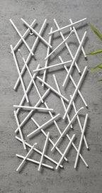 HAKU Möbel Wandgarderobe aus Metall 30 x 5 x 60 cm in Weiss