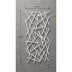 HAKU Möbel Wandgarderobe aus Metall 30 x 5 x 60 cm in Weiss