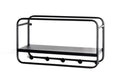 HAKU Möbel Wandgarderobe aus Metall in Schwarz 45 x 15 x 25 cm