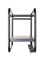 HAKU Möbel Wandgarderobe aus Metall in Schwarz 45 x 15 x 25 cm