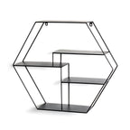 HAKU Möbel Wandregal aus Metall in Schwarz 61 x 16 x 54 cm
