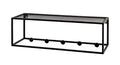 HAKU Möbel Wandgarderobe aus Metall in Schwarz 50 x 16 x 16 cm
