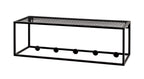 HAKU Möbel Wandgarderobe aus Metall in Schwarz 50 x 16 x 16 cm