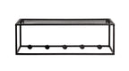 HAKU Möbel Wandgarderobe aus Metall in Schwarz 50 x 16 x 16 cm