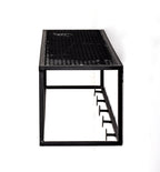HAKU Möbel Wandgarderobe aus Metall in Schwarz 50 x 16 x 16 cm