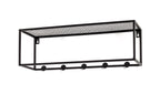 HAKU Möbel Wandgarderobe aus Metall in Schwarz 50 x 16 x 16 cm