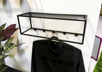 HAKU Möbel Wandgarderobe aus Metall in Schwarz 50 x 16 x 16 cm