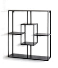 HAKU Möbel Wandregal aus Metall in Schwarz 60 x 18 x 70 cm