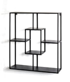 HAKU Möbel Wandregal aus Metall in Schwarz 60 x 18 x 70 cm