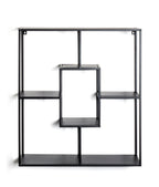 HAKU Möbel Wandregal aus Metall in Schwarz 60 x 18 x 70 cm