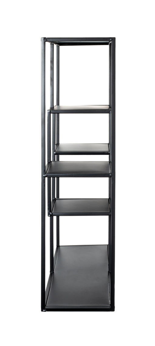 HAKU Möbel Wandregal aus Metall in Schwarz 60 x 18 x 70 cm