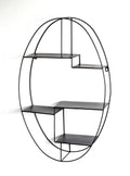 HAKU Möbel Wandregal aus Metall in Schwarz 44 x 16 x 71 cm