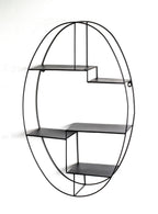 HAKU Möbel Wandregal aus Metall in Schwarz 44 x 16 x 71 cm