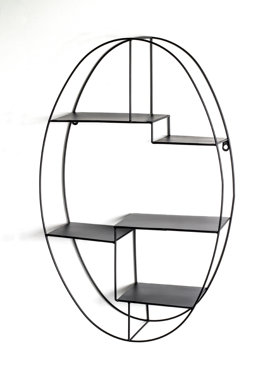 HAKU Möbel Wandregal aus Metall in Schwarz 44 x 16 x 71 cm