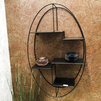 HAKU Möbel Wandregal aus Metall in Schwarz 44 x 16 x 71 cm