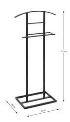 HAKU Möbel Herrendiener aus Metall in Schwarz 45 x 26 x 101 cm