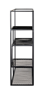 HAKU Möbel Wandregal aus Metall in Schwarz 50 x 18 x 60 cm