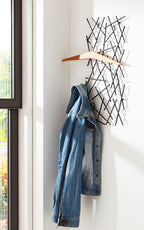 HAKU Möbel Wandgarderobe aus Metall 30 x 5 x 60 cm in Schwarz