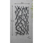 HAKU Möbel Wandgarderobe aus Metall 30 x 5 x 60 cm in Schwarz
