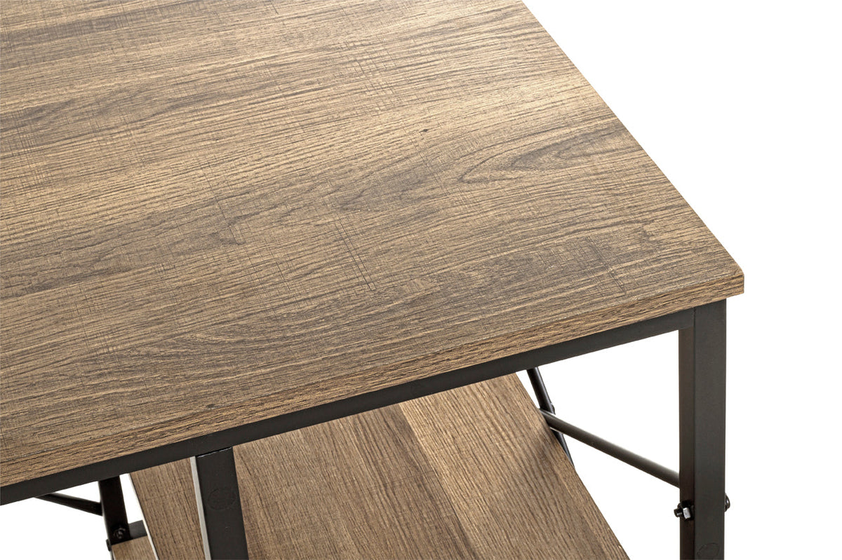 HAKU Möbel Schreibtisch aus Holzwerkstoff kratzunempfindlich in Braun 120 x 60 x 74 cm