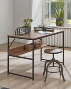 HAKU Möbel Schreibtisch aus Holzwerkstoff kratzunempfindlich in Braun 120 x 60 x 74 cm