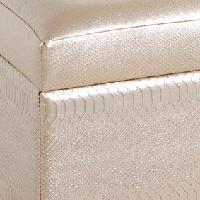 HAKU Möbel Sitztruhe aus Textil klappbar in Gold 65 x 40 x 42 cm