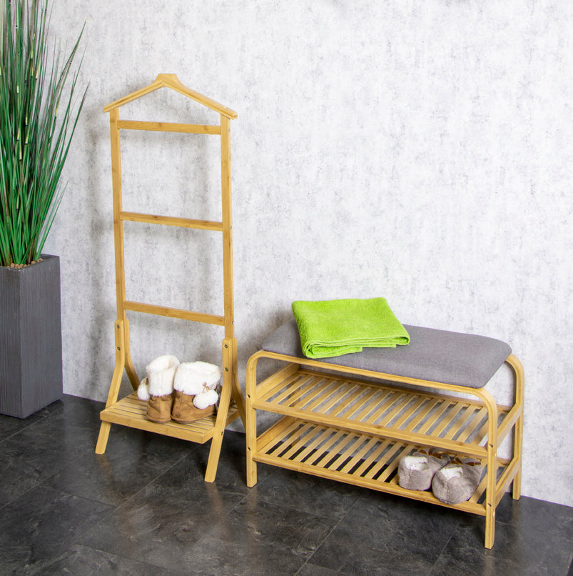 HAKU Möbel Herrendiener aus Bambus in Natur 46 x 28 x 115 cm