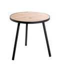 HAKU Möbel Beistelltisch aus MDF kratzbeständig in Braun 50 x 52 cm in Eiche, Schwarz (Eiche hell)
