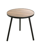 HAKU Möbel Beistelltisch aus MDF kratzbeständig in Braun 50 x 52 cm in Eiche, Schwarz