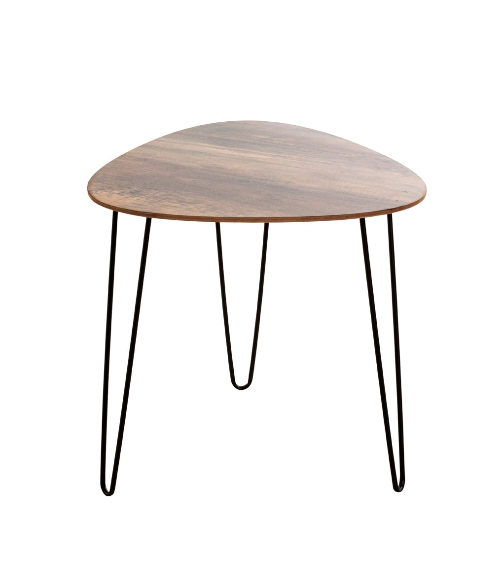HAKU Möbel Beistelltisch aus MDF kratzbeständig in Braun B 40-48 cm H 43-48 cm, 48 x 48 cm, H 48 cm