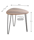 HAKU Möbel Beistelltisch aus MDF kratzbeständig in Braun B 40-48 cm H 43-48 cm, 48 x 48 cm, H 48 cm