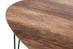HAKU Möbel Beistelltisch aus MDF kratzbeständig in Braun B 40-48 cm H 43-48 cm, 40 x 40 cm, H 43 cm