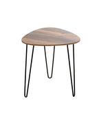 HAKU Möbel Beistelltisch aus MDF kratzbeständig in Braun B 40-48 cm H 43-48 cm, 40 x 40 cm, H 43 cm