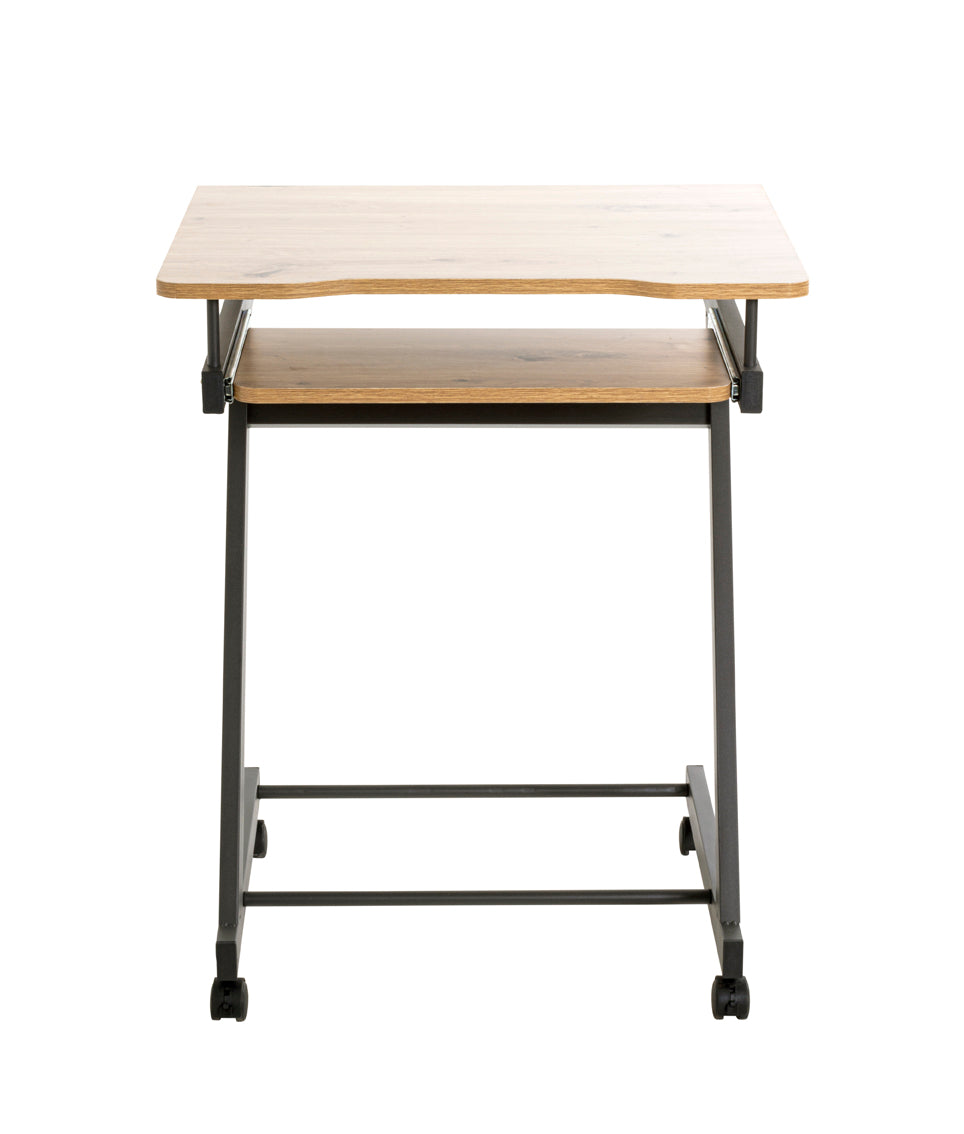 HAKU Möbel Computertisch auf Rollen aus MDF kratzbeständig in Anthrazit, Eiche