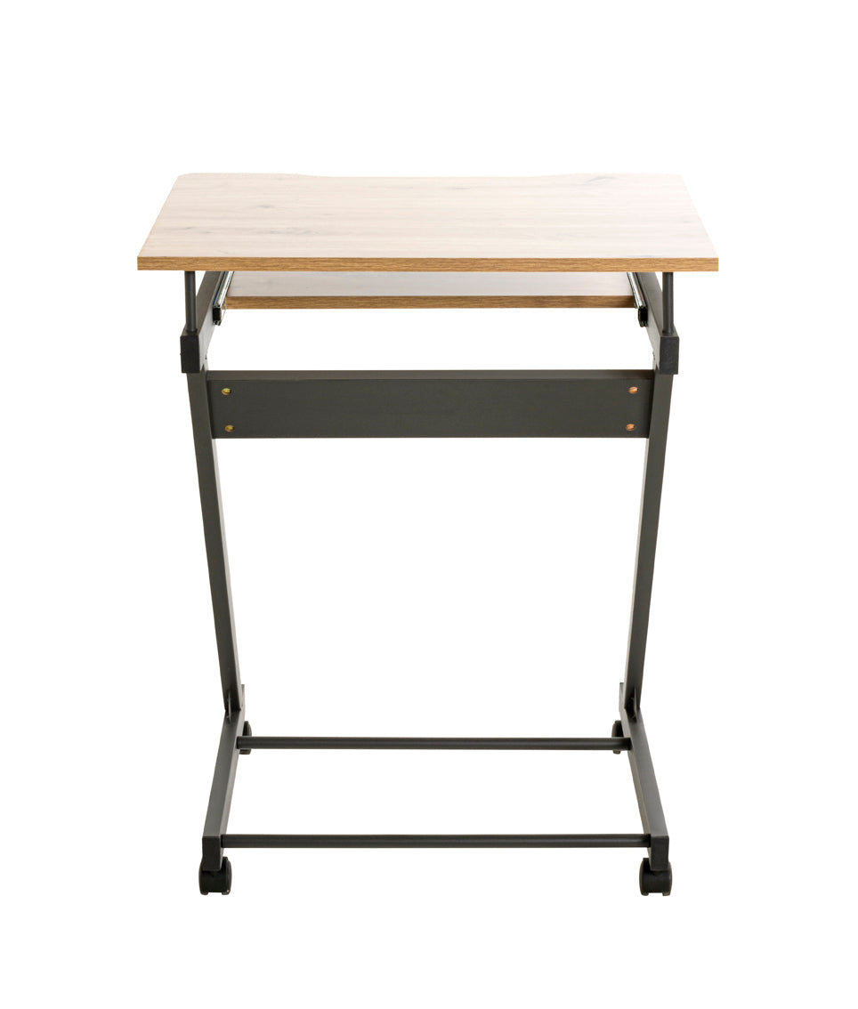 HAKU Möbel Computertisch auf Rollen aus MDF kratzbeständig in Anthrazit, Eiche