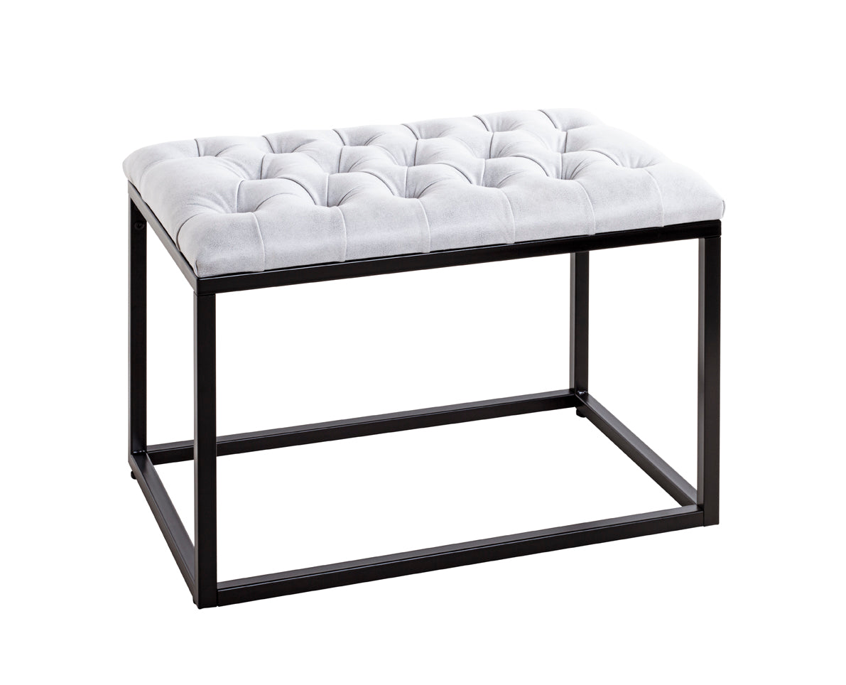 HAKU Möbel Hocker aus Textil gepolstert in Grau