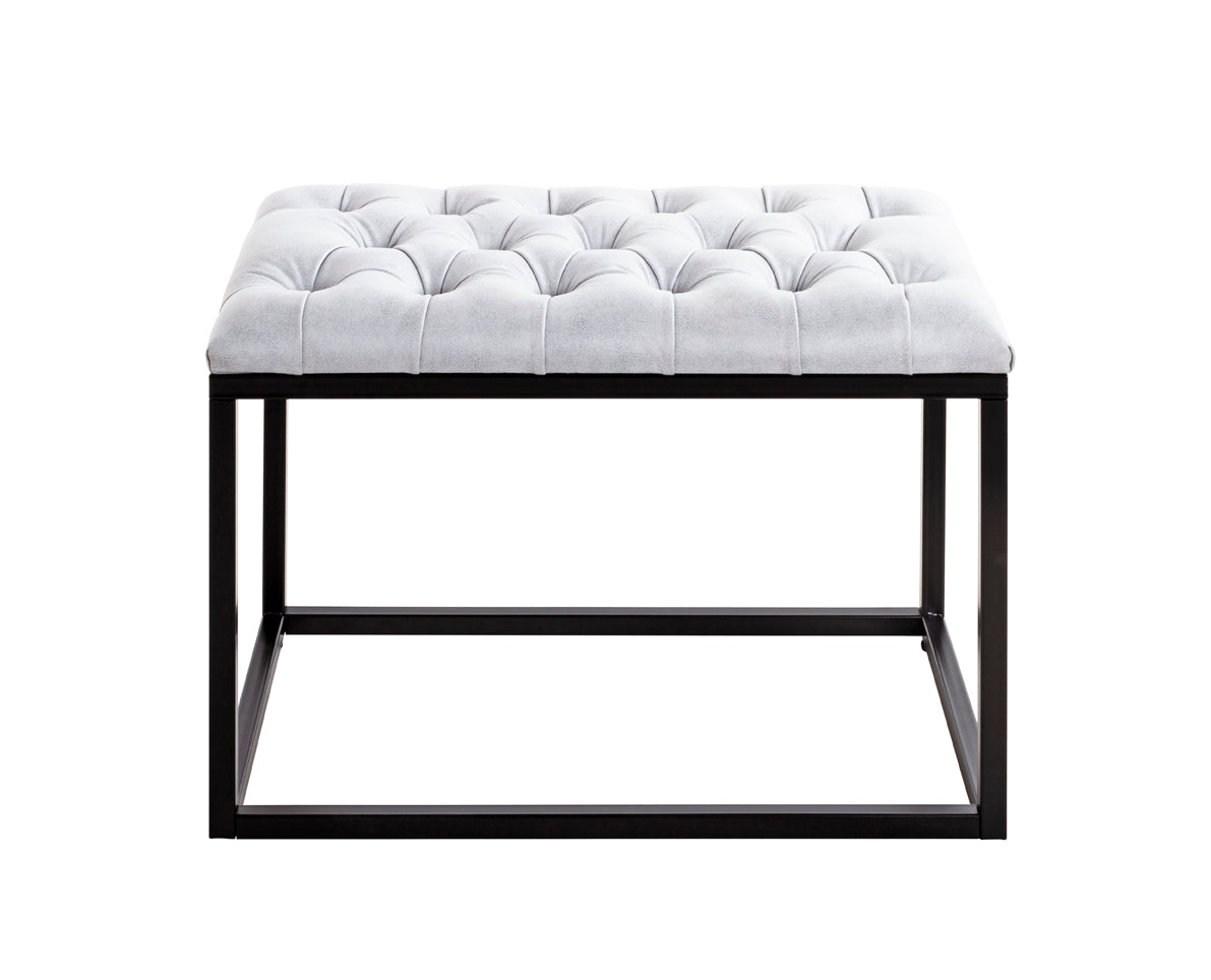 HAKU Möbel Hocker aus Textil gepolstert in Grau