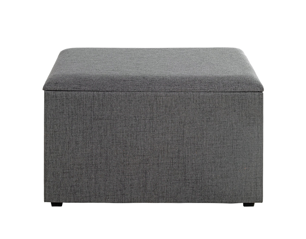 HAKU Möbel Sitztruhe aus Textil gepolstert in Anthrazit 65 x 40 x 42 cm
