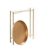 HAKU Möbel Beistelltisch aus Metall X-Gestell 39 x 50 cm in Gold