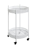 HAKU Möbel Servierwagen aus Metall in Weiss 45 x 74 cm