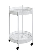 HAKU Möbel Servierwagen aus Metall in Weiss 45 x 74 cm