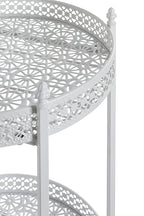HAKU Möbel Servierwagen aus Metall in Weiss 45 x 74 cm