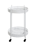 HAKU Möbel Servierwagen aus Metall in Weiss 45 x 74 cm