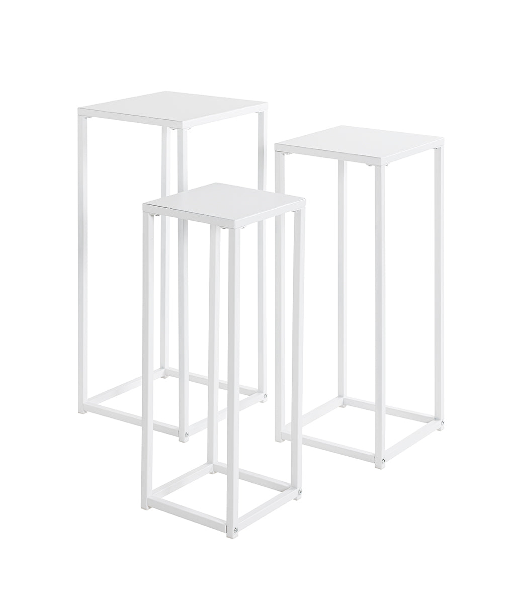 HAKU Möbel Blumensäule aus Metall in Weiss
