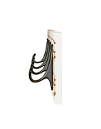 HAKU Möbel Wandgarderobe aus MDF in Weiss 60 x 6 x 13 cm