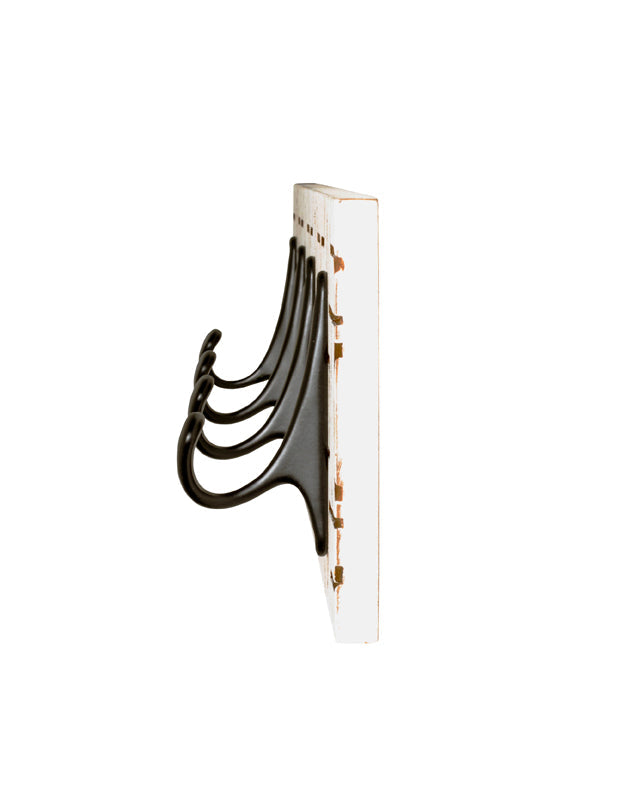 HAKU Möbel Wandgarderobe aus MDF in Weiss 60 x 6 x 13 cm
